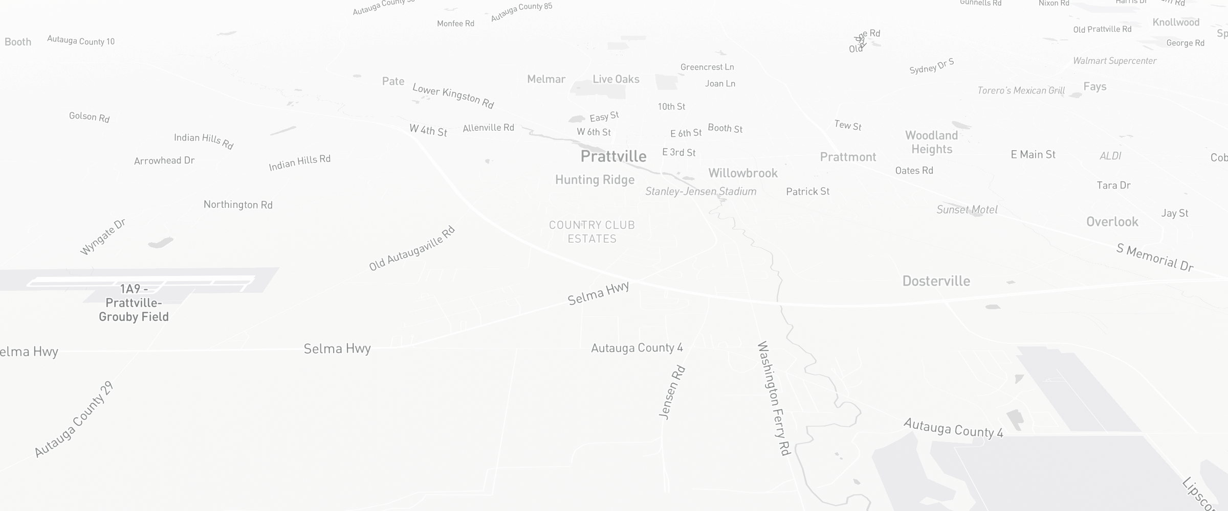 Neighborhood map of Prattville, AL — the area served by Life Insurance Agents of Prattville Group